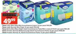 Checkers Tena Lady Slim Ultra Mini Incontinence Liners offer