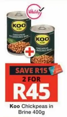 Checkers Koo Chickpeas in Brine offer
