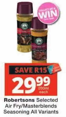 Checkers Robertsons Selected Air Fry/Masterblends Seasoning offer