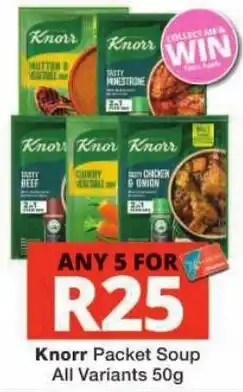 Checkers Knorr Packet Soup offer