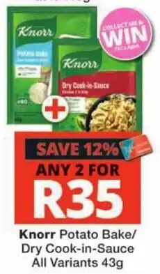 Checkers Knorr Potato Bake/Dry Cook-in-Sauce offer
