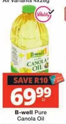 Checkers B-well Pure Canola Oil offer