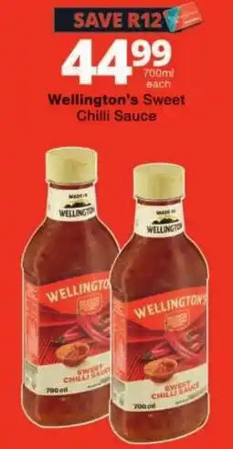Checkers Wellington's Sweet Chilli Sauce offer