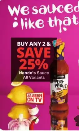 Checkers Nando's Sauce offer