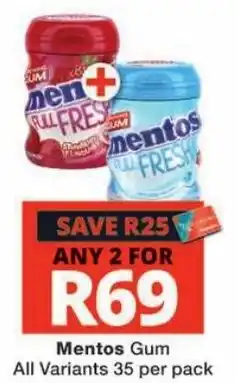 Checkers Mentos Gum offer