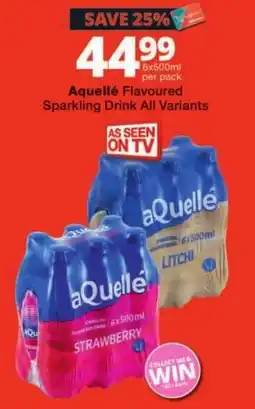 Checkers aQuellé Flavoured Sparkling Drink All Variants offer