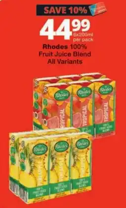 Checkers Rhodes 100% Fruit Juice Blend offer