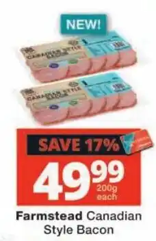 Checkers Farmstead Canadian Style Bacon offer