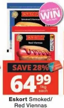 Checkers Eskort Smoked/Red Viennas offer
