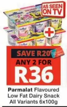 Checkers Parmalat Flavoured Low Fat Dairy Snack offer