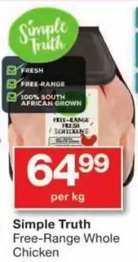 Checkers Simple Truth Free-Range Whole Chicken offer
