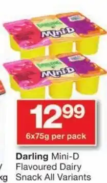Checkers Darling Mini-D Flavoured Dairy Snack offer