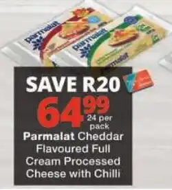 Checkers Parmalat Cheddar Flavoured Full Cream Processed Cheese with Chilli offer
