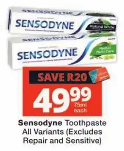 Checkers Sensodyne Toothpaste offer