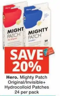Checkers Hero. Mighty Patch Original/Invisible+ Hydrocolloid Patches offer