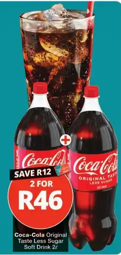 Checkers Coca-Cola Original Taste Less Sugar Soft Drink offer