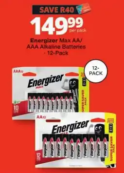 Checkers Energizer Max AA/AAA Alkaline Batteries offer