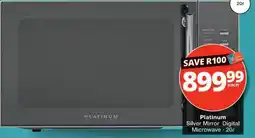 Checkers Platinum Silver Mirror Digital Microwave offer
