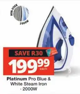 Checkers Platinum Pro Blue & White Steam Iron offer
