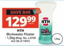 Checkers HTH Blu4weeks Floater offer