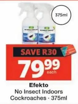 Checkers Efkto No Insect Indoors Cockroaches offer