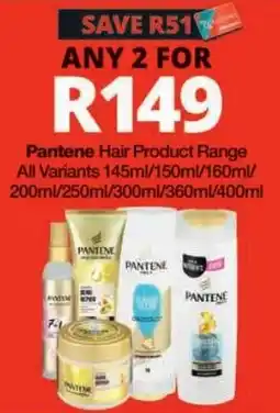 Checkers Pantene Hair Product Range offer