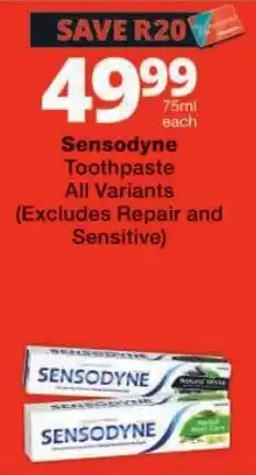 Checkers Sensodyne Toothpaste offer