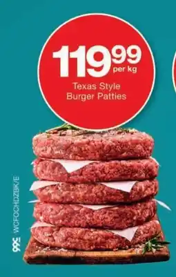 Checkers Texas Style Burger Patties offer