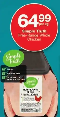 Checkers Simple Truth Free-Range Whole Chicken offer