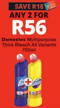 Checkers Domestos Multipurpose Thick Bleach offer