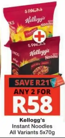 Checkers Kellogg's Instant Noodles offer
