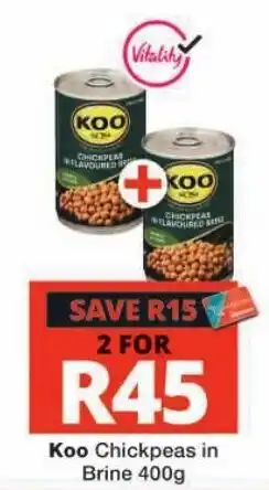 Checkers Koo Chickpeas in Brine offer