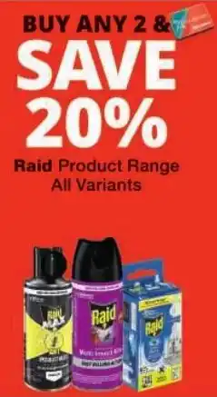 Checkers Raid Product Range offer