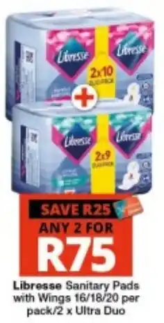 Checkers Libresse Sanitary Pads with Wings offer