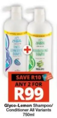 Checkers Glyco-Lemon Shampoo/Conditioner offer