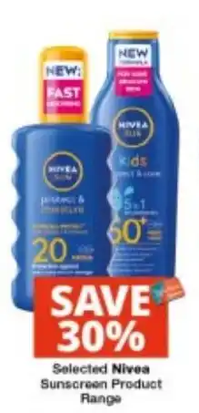 Nivea Sunscreen Product Range