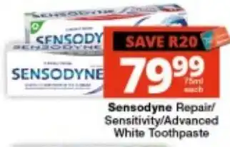 Sensodyne Repair/Sensitivity/Advanced White Toothpaste