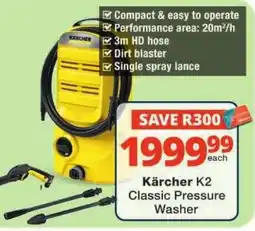 Checkers Kärcher K2 Classic Pressure Washer offer