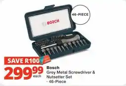 Checkers Bosch Grey Metal Screwdriver & Nutsetter Set offer