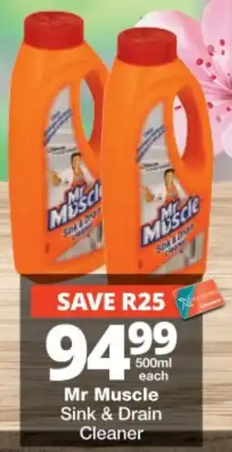 Checkers Mr Muscle Sink & Drain Cleaner offer