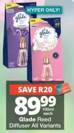 Checkers Glade Reed Diffuser All Variants offer