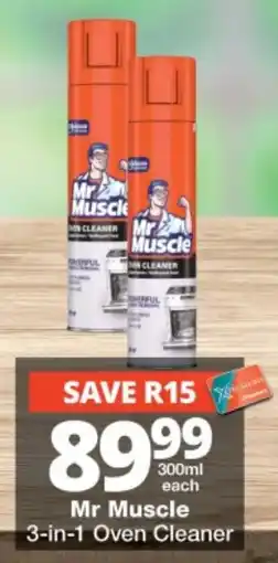 Checkers Mr Muscle 3-in-1 Oven Cleaner offer