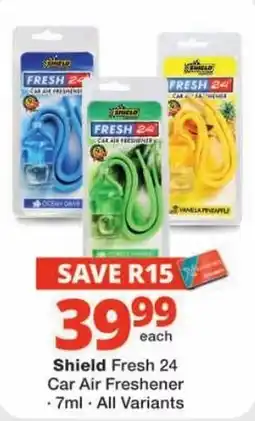 Checkers Shield Fresh 24 Car Air Freshener offer