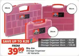 Checkers Big Jim Storage Organiser offer