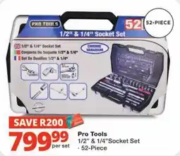 Checkers Pro Tools 1/2" & 1/4" Socket Set offer