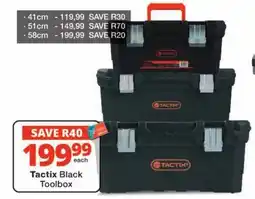 Checkers Tactix Black Toolbox offer