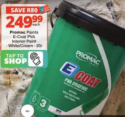 Checkers Promac Paints E-Coat PVA Interior Paint White/Cream offer