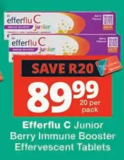 Checkers Efferflu C Junior Berry Immune Booster Effervescent Tablets offer