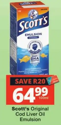 Checkers Scott's Original Cod Liver Oil Emulsion offer