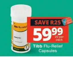 Checkers Tibb Flu-Relief Capsules offer